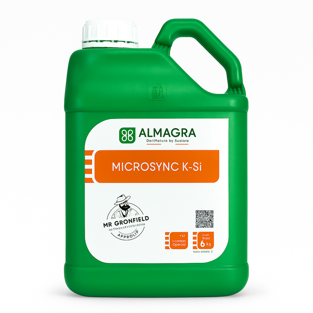 Microsync K-Si ALMAGRA – Fertilizante Líquido de Potasio y Silicio – Corrector Potásico Foliar y Fertirrigación – Mejora Calidad y Producción – 6 Kg