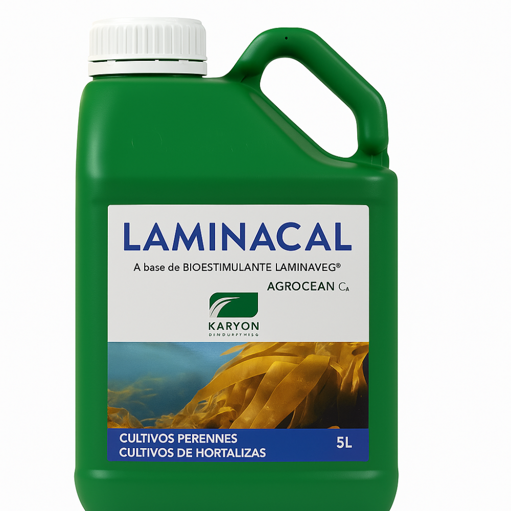 LAMINACAL KARYON – Abono Líquido con Calcio y Nitrógeno + Bioestimulante Vegetal – Fertilizante Foliar y Radicular – Formato 5L
