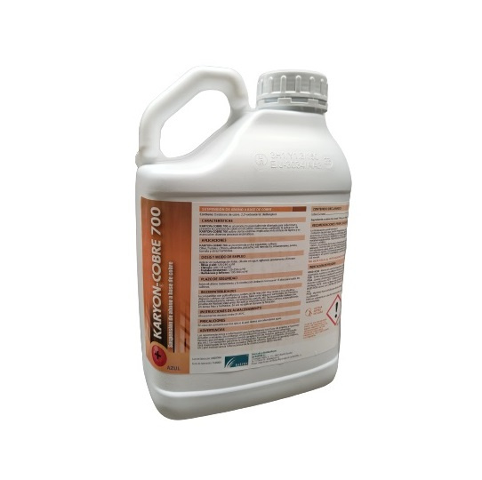 Karyon Cobre 700 – Corrector de Cobre 70% (Oxicloruro) para Endurecimiento y Protección Frente a Heladas | Abono Líquido para Cítricos, Frutales, Olivar y Hortícolas – Formato 5 L