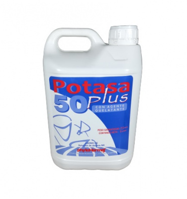 Potasa 50 Plus Phytohermes – Fertilizante Foliar con Óxido de Potasio para Aumento de Rendimiento en Cultivos, 5L y 10L