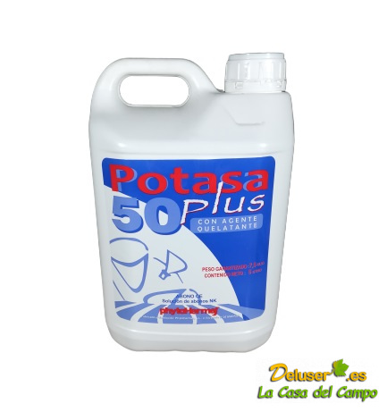 Potasa 50 Plus Phytohermes – Fertilizante Foliar con Óxido de Potasio para Aumento de Rendimiento en Cultivos, 5L y 10L